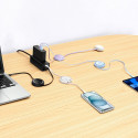 Baseus Free2Draw Mini USB-C - USB-C 100W 1m navíjecí kabel - modrý