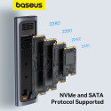 Baseus FlyJoy Series M.2 NVMe / M.2 SATA 10 Gb/s SSD pozice – šedá