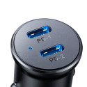 Joyroom JR-CCN06 30W 2x USB-C mini nabíječka do auta kovová - černá
