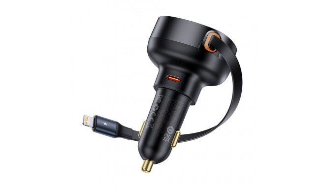 Baseus Enjoyment Pro USB-C (female) / Lightning (male) 60W car charger - black