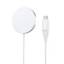 Choetech 15W bezdrátová indukční nabíječka Qi s MagSafe bílá (H046+T518-F)