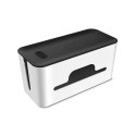 Ugreen cable organizer box rail holder S 27.8x13x12.8cm black and white (LP110)