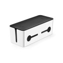 Ugreen cable organizer box rail holder S 27.8x13x12.8cm black and white (LP110)