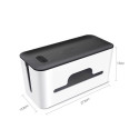 Ugreen cable organizer box rail holder S 27.8x13x12.8cm black and white (LP110)