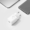 Baseus Si USB-C 25W 3A rychlá nabíječka s USB-C / USB-C 1m kabelem - bílá