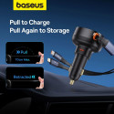 Baseus Enjoyment USB-C nabíječka do auta s USB-C / Lightning 60W kabelem - černá