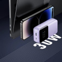 Powerbanka Joyroom 30W 10000mAh s vestavěným Lightning a USB-C kabely fialové (JR-PBC06)