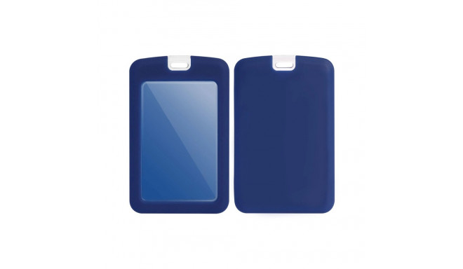 ID badge holder with lanyard - blue