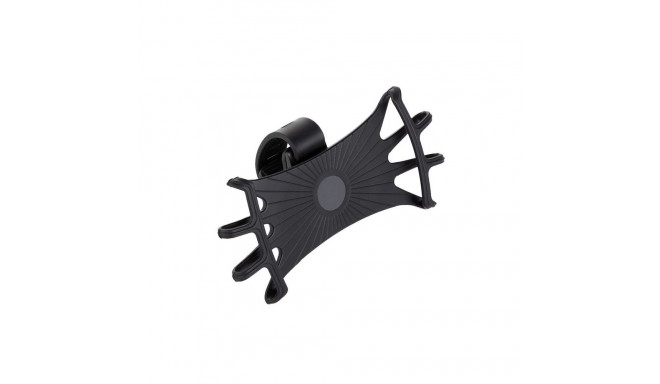 Swivel silicone bike holder with replaceable head - black