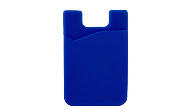 Self-adhesive card case for the back of the phone - blue