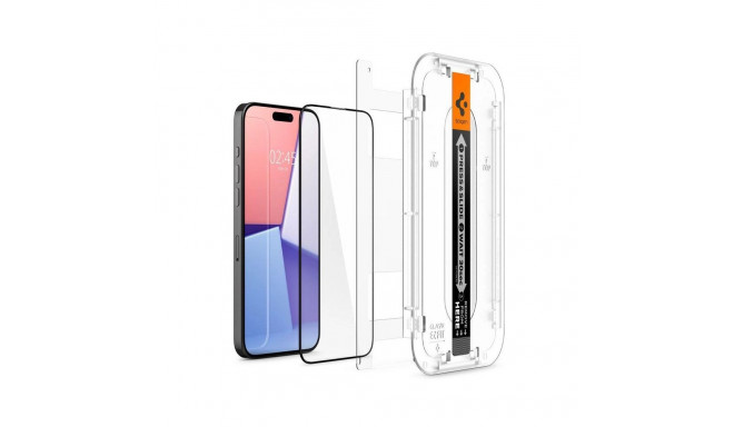 Spigen Glas.tR EZ Fit FC Tempered Glass for iPhone 15 Pro Max - Black 2 pcs.