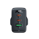 Acefast nabíječka GaN 65W 3 porty (1xUSB, 2xUSB C PD) UK zástrčka bílá (A44)