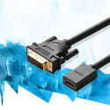 Ugreen kabelový adaptér kabel DVI (samec) - HDMI (samice) 0,15 m černý (20118)
