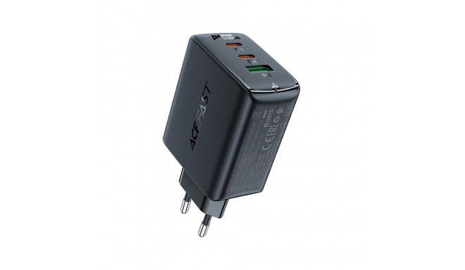 Acefast fast charger GaN (2xUSB-C / USB-A) PPS / PD / QC4+ 65W black (A41)