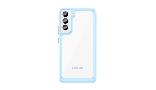 Outer Space Case Cover for Samsung Galaxy S22 + (S22 Plus) Hard Cover with Gel Frame Blue