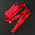 Rope Case Silicone Lanyard Cover Purse Lanyard Strap For Samsung Galaxy S22 + (S22 Plus) Red