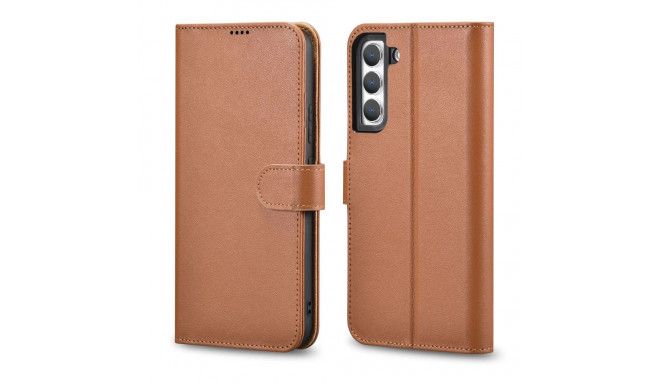 iCarer Haitang Leather Wallet Case Leather Case for Samsung Galaxy S22 + (S22 Plus) Wallet Housing C