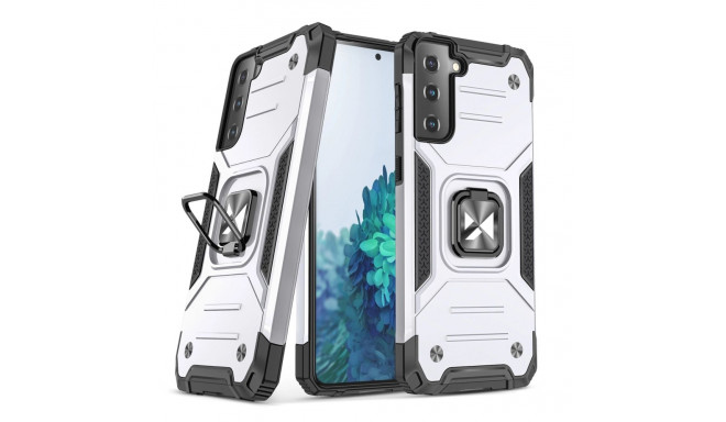 Wozinsky Ring Armor Tough Hybrid Case Cover + Magnetic Mount for Samsung Galaxy S22 + (S22 Plus) Sil