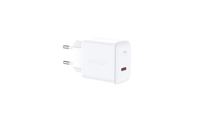 Acefast charger GaN USB Type C 30W, PD, QC 3.0, AFC, FCP white (A21 white)