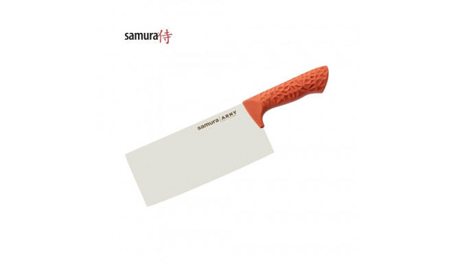 Samura Arny Asian Kitchen hatchet knife 209mm AUS-8 Gray TPE Coral comfort handle HRC 59