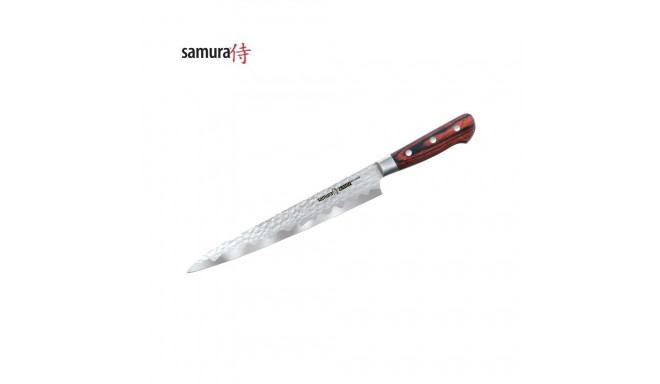 Samura Kaiju with Bolster Kitchen knife Yanagiba 240mm from AUS 8 hammered Japanese steel 58 HRC