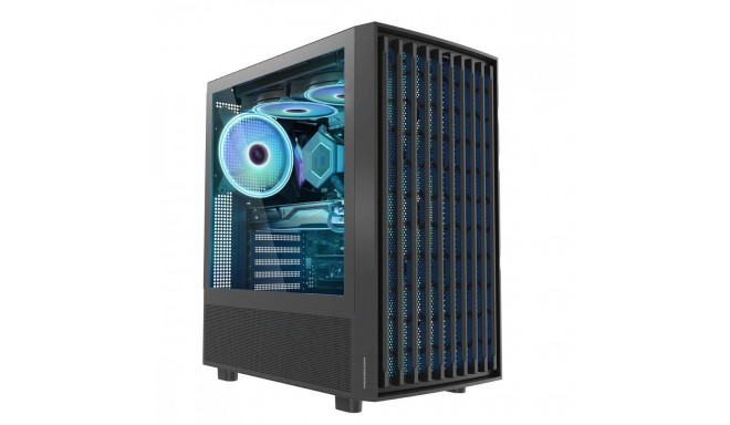 The Breeze ARGB FLOW Midi Black is a mid-tower (Midi) PC case designed for high-air