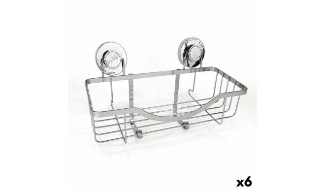 Bath Organiser Caddy Confortime Chromed Aluminium Silver 30 x 13,5 x 15 cm (6 Units)