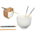 Bowl White Bamboo 24 x 10,7 x 13,3 cm (12 Units) Toothpicks asiatico/oriental