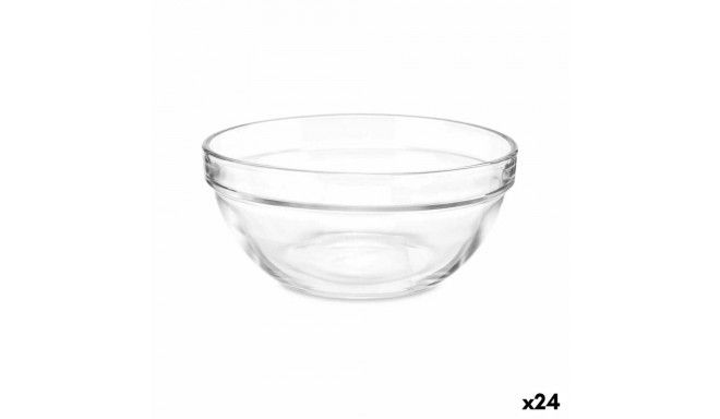 Bowl Transparent Glass 650 ml Stackable (24 Units)