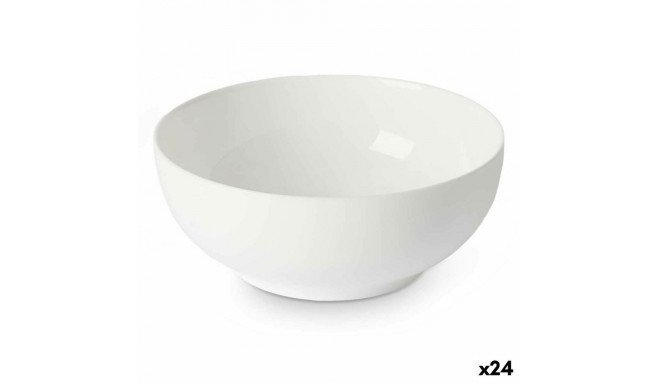 Bowl White Opaline glass 18 x 7 x 18 cm (24 Units)