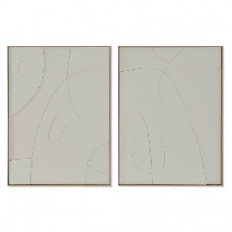 Glezna Home ESPRIT Abstrakts Skandināvu 75 x 4 x 100 cm (2 gb.)