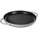 Staub Round Cast Iron Grill Pan with Two Handles - 30 cm, Graphite