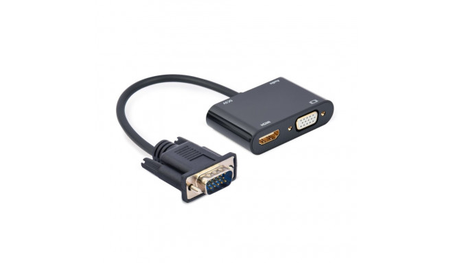 Gembird A-VGA-HDMI-02 videoadapter 0.15 m HDMI + VGA (D-Sub) VGA (D-Sub) must