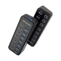 PremiumCord USB 3.2 Superspeed HUB 7-port with port switches