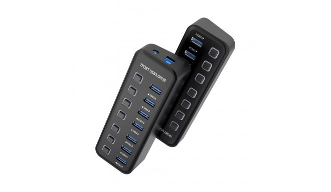 PremiumCord USB 3.2 Superspeed HUB 7-port with port switches