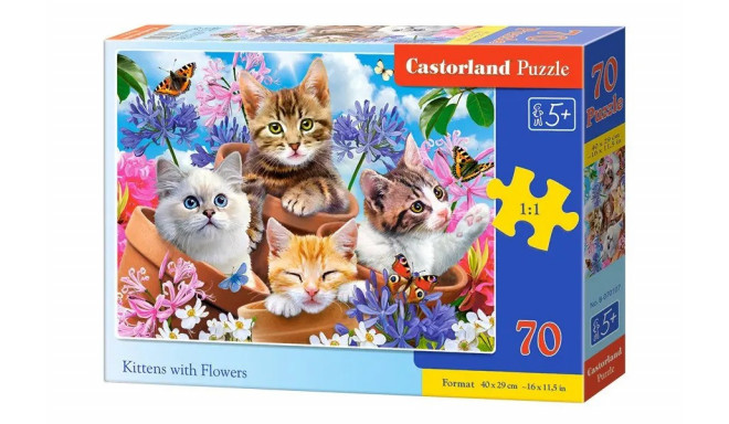 Castorland пазл Kittens&Flowers 70 шт.