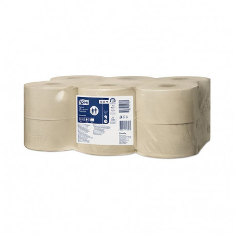 Tualettpaber TORK ADVANCED MINI JUMBO T2,120377, 2 kihti, 9,4 cm x 170 m, naturaalne sp. (12 tk)
