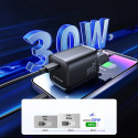 Joyroom JR-TCF07EU Speed ​​​​Series 30W USB-C PD/QC/AFC/FCP nástěnná nabíječka – černá