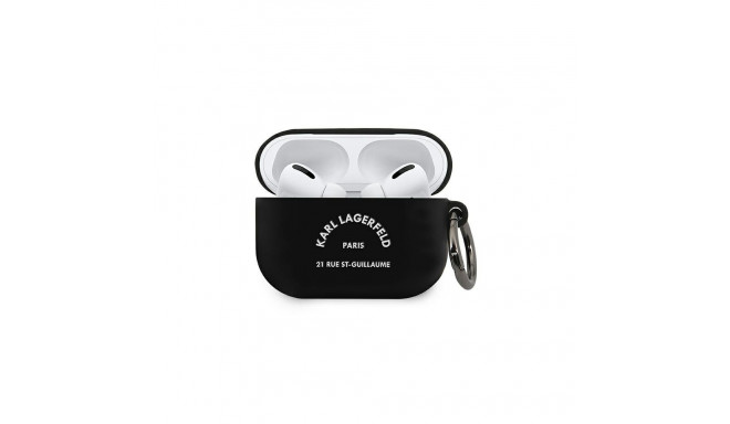 Karl Lagerfeldi ümbris AirPods Pro jaoks KLACAPSILRSGBK must Silikoon RSG