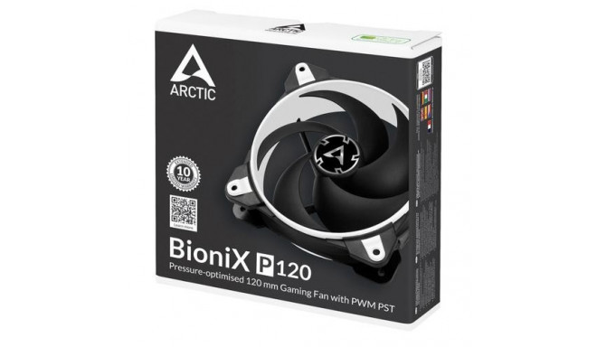 ARCTIC BioniX P140 (White) – Pressure-optimised 140 mm Gaming Fan with PWM PST