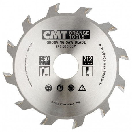 GROOVING SAW BLADE D=180X6X30 Z=18 FLAT
