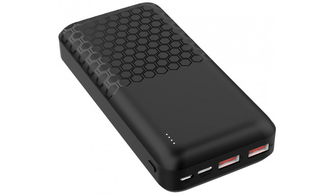 Platinet akupank 20000mAh PD QC, must (45932)