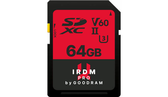 Goodram memory card SDXC 64GB IRDM Pro UHS-II U3