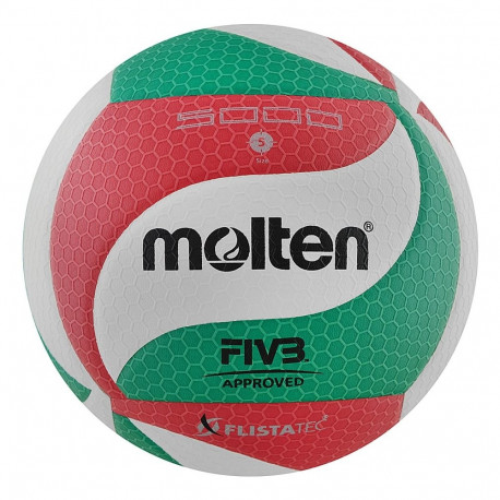 Piłka siatkowa Molten V5M5000 FIVB biało-czerwono-zielona 5
