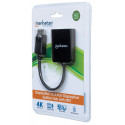 Manhattan 207768 Rozdzielacz Splitter Display Port 1x2, 4K 30Hz, UHD, Hub MST_