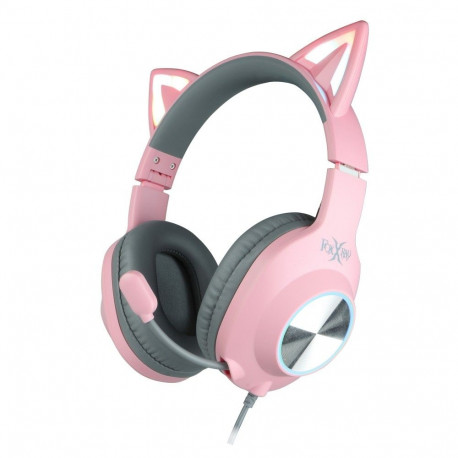 Foxxray FXR-BAL-62 PK ShinyCat Gaming Headset Wired Pink/Grey