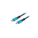 USB-C M/M 4.0 CABLE 0.5M 100W 8K 30HZ BLACK-BLUE LANBERG