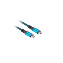 USB-C M/M 4.0 CABLE 0.5M 100W 8K 30HZ BLACK-BLUE LANBERG