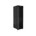 RACK CABINET 19" FREE-STANDING 47U/800X1000 (FLAT PACK) WITH GLASS DOOR LCD BLACK LANBERG V2