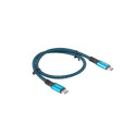 USB-C M/M 4.0 CABLE 0.5M 100W 8K 30HZ BLACK-BLUE LANBERG